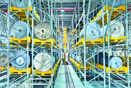 宁波纺织布卷线边立体仓库